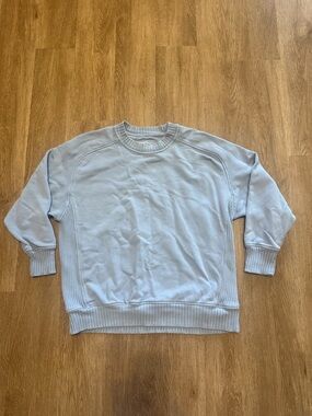 Aerie Oversized Crewneck Sweatshirt in Light Blue
